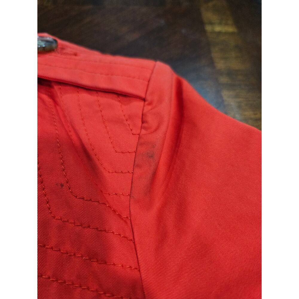 THEORY WOMEN Red Orange Peacoat Double Breasted Lightweight Jacket Size S - Picture 7 of 10